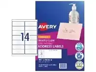Officeworks Avery Inkjet Mailing Labels Clear 25 Sheets 14 Per Page offer
