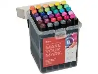 Officeworks Born Dual-Tip Graphic Design Markers 36 Pack offer
