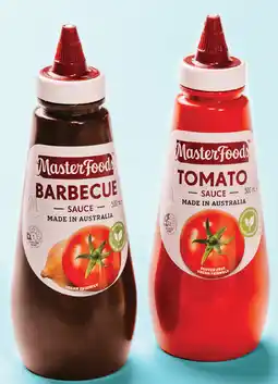 IGA MasterFoods Barbecue or Tomato Squeezy Sauce 475‑500mL Selected Varieties offer
