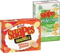 IGA Arnott’s Shapes 130‑190g or Light & Crispy 120g Selected Varieties offer