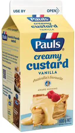 IGA Pauls Vanilla Custard Selected Varieties offer