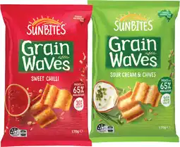 IGA Sunbites Grain Waves Wholegrain Chips Selected Varieties offer