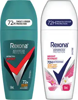 IGA Rexona Advanced Protection 72hr Antiperspirant Roll‑On Selected Varieties offer