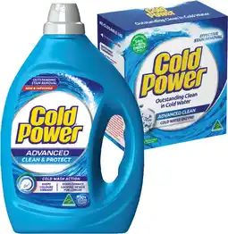 IGA Cold Power Laundry Liquid 2 Litre or Powder 2kg Selected Varieties offer