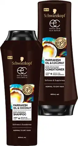 IGA Schwarzkopf Extra Care Hair Repair Shampoo or Conditioner 400mL Selected Varieties offer