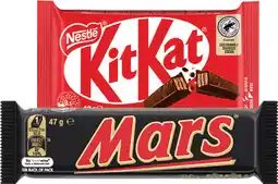 IGA Nestlé, Mars Medium Bars 35‑50g or M&Mʼs 35‑49g Selected Varieties offer