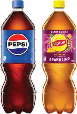 IGA Lipton Ice Tea Sparkling, Pepsi or Solo 1.25 Litre Selected Varieties offer