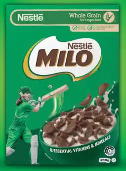 IGA Nestlé Milo Cereal 330‑350g Selected Varieties offer