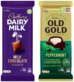 IGA Cadbury Chocolate Block 150‑190g or Old Gold Chocolate Block 170‑180g Selected Varieties offer