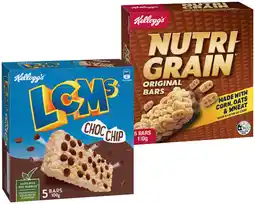 IGA Kellogg’s LCMs or Nutri ‑Grain Bars 5 Pack Selected Varieties offer