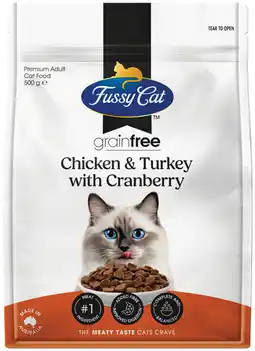 IGA Fussy Cat Grain Free Dry Cat Food Selected Varieties offer