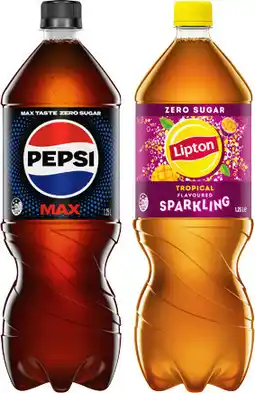 IGA Pepsi or Lipton Sparkling Ice Tea 1.25 Litre Selected Varieties offer