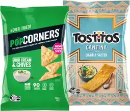 IGA PopCorners 130g or Tostitos Tortilla Chips 165-175g Selected Varieties offer