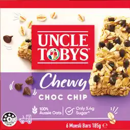 IGA Uncle Tobys Muesli Bars Selected Varieties offer
