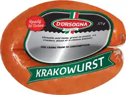 IGA D’Orsogna Krakowurst or Polish Sausage 375g offer