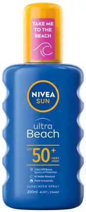 IGA Nivea Sun Ultra Beach Protect Sunscreen Spray SPF50+ offer