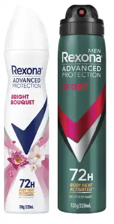 IGA Rexona Advanced Protection 72hr Antiperspirant Spray Selected Varieties offer