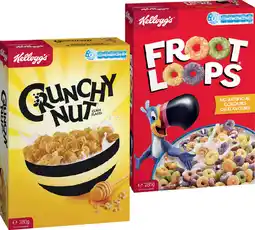 IGA Kellogg’s Crunchy Nut Corn Flakes 380g, Froot Loops 285g or Just Right 460g offer