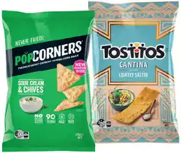 IGA Pop Corners 130g or Tostitos Tortilla Chips 165-175g Selected Varieties offer