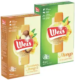 IGA Weis Bar 4 Pack, Mini 6 or Sorbet 1 Litre Pack Selected Varieties offer