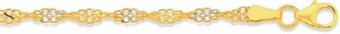 Prouds 9ct Gold Two Tone 19cm Solid Infinity Bracelet offer