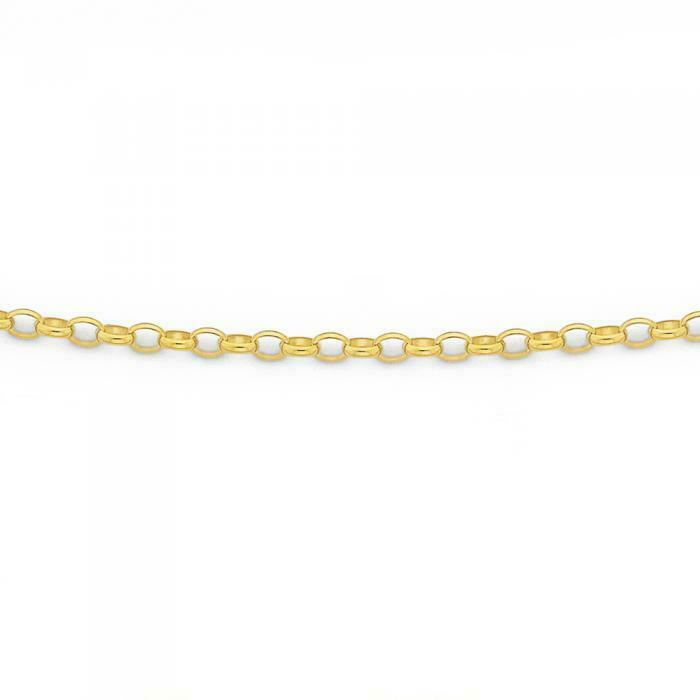 9ct Gold 50cm Solid Oval Belcher Chain 