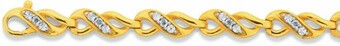 Prouds 9ct Gold Diamond Infinity Link Bracelet offer