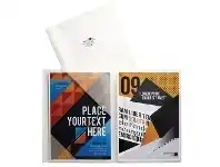 Officeworks Aqua Drops A4 Display Book 6 Open Page White offer