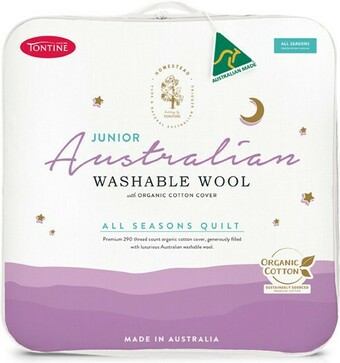 Myer Tontine Homestead Junior Australian Washable Wool Quilt offer