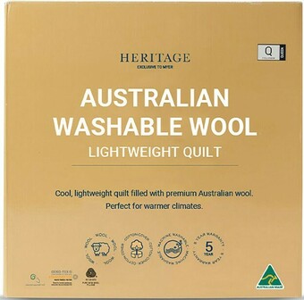 Myer Heritage Australian Washable Wool Lightweight Quilt offer
