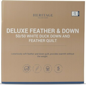 Myer Heritage 50/50 White Duck Down & Feather Quilt offer