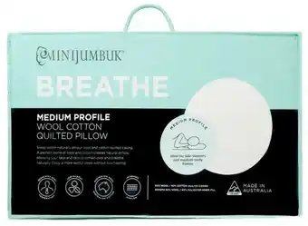 Myer MiniJumbuk Breathe Wool Pillow Medium Profile offer