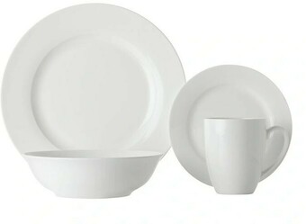 Myer Maxwell & Williams 16pc White Basics Soho Rim Dinner Set offer