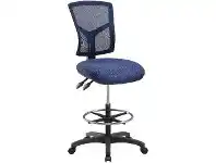 Officeworks Pago Matrix High Back Mesh Drafting Chair Dark Navy offer