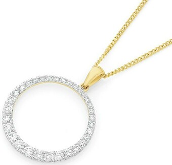 Angus & Coote 9ct Gold Diamond Circle of Love Pendant offer