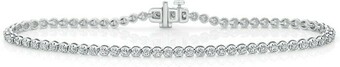 9ct White Gold Diamond Fine Tennis Bracelet