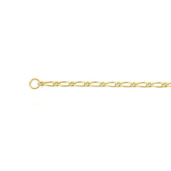 9ct Gold 45cm Solid Figaro 1+1 Chain