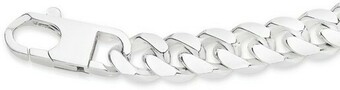 Angus & Coote Sterling Silver Gents 21cm Oval Curb Bracelet offer