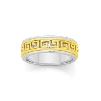 Angus & Coote 9ct Gold & Sterling Silver Gents Ring offer