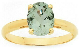 Goldmark 9ct Gold Green Amethyst Oval Ring offer