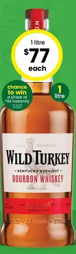 The Bottle O Wild Turkey Kentucky Straight Bourbon Whiskey offer