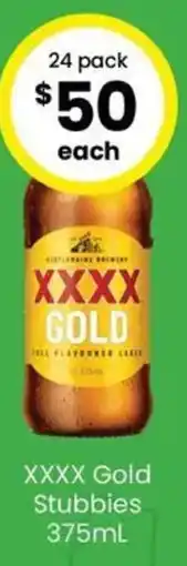 The Bottle O XXXX Gold Stubbies offer