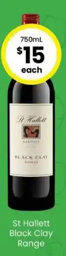 The Bottle O St Hallett Black Clay Shiraz offer