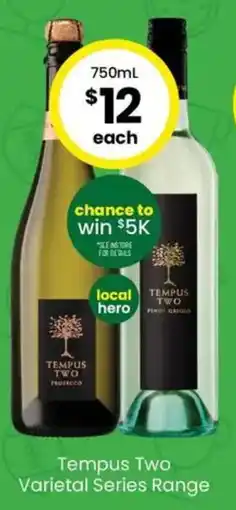 The Bottle O Tempus Two Varietal Series Range offer