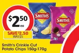 Coles Smith's Crinkle Cut Potato Chips offer