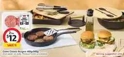 Coles Coles Classic Burgers offer