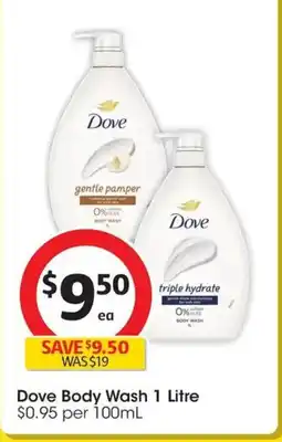 Coles Dove Body Wash offer