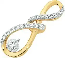 Goldmark 9ct Two Tone Gold Diamond Infinity Pendant offer