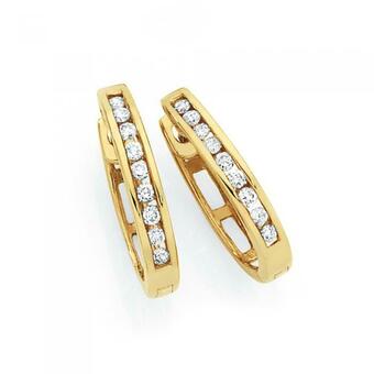 Goldmark 9ct Gold Diamond Huggies offer