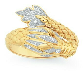 Goldmark 9ct Gold Diamond Dragon Ring offer